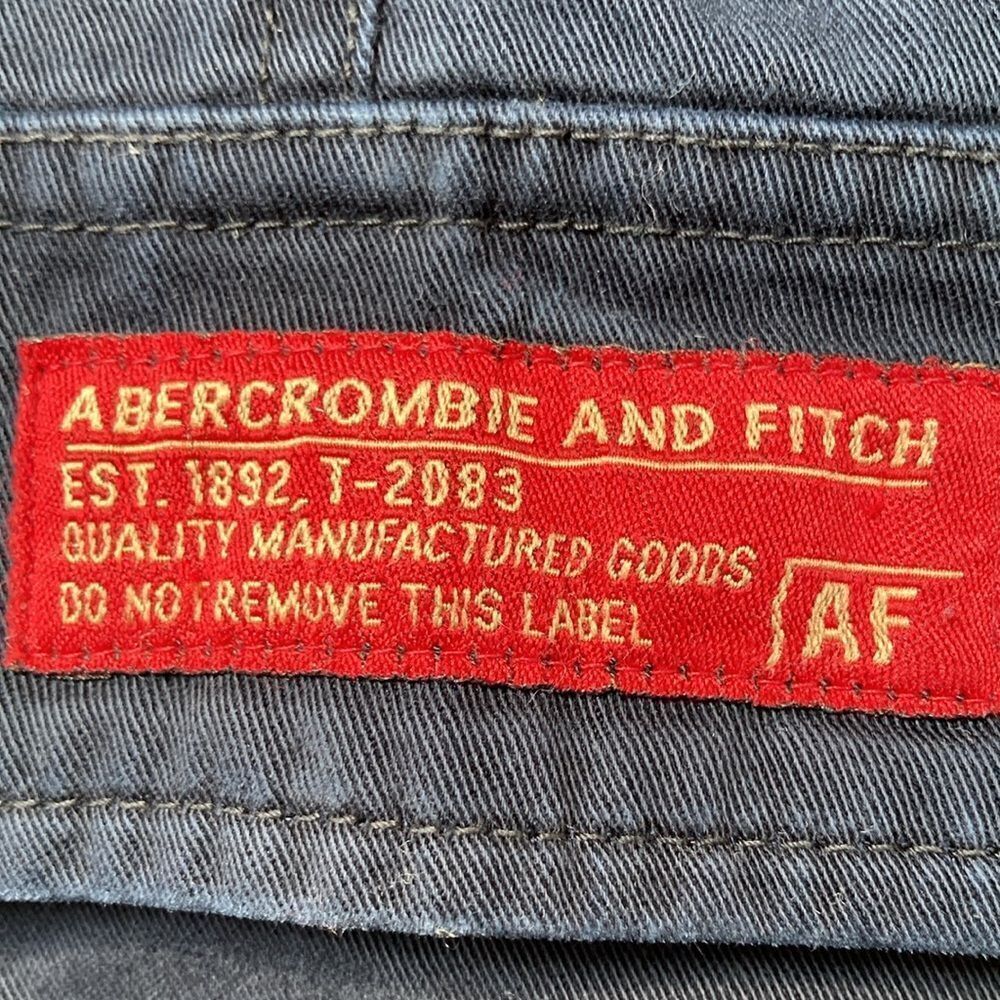 Vintage Y2k 90s Abercrombie & Fitch Dark Navy Blue Cargo Pants Sz XL - Picture 11 of 12
